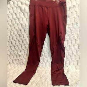Women’s Burgundy Athletic Leggings